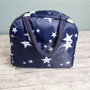 Navy Stars Lunch Bag Cooler Bag NEW